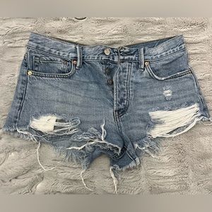 Ripped Jean Shorts
